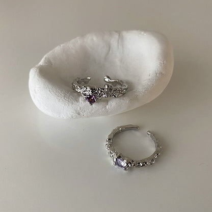 [] Brielle Amethyst Ring Set