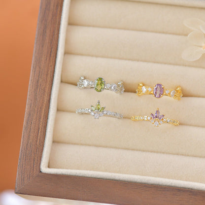 Amethyst Rococo Ring Set