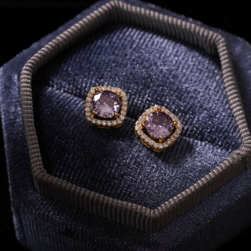 Angelica Amethyst Stud Earrings