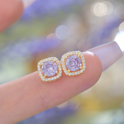 Angelica Amethyst Stud Earrings