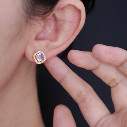 Angelica Amethyst Stud Earrings