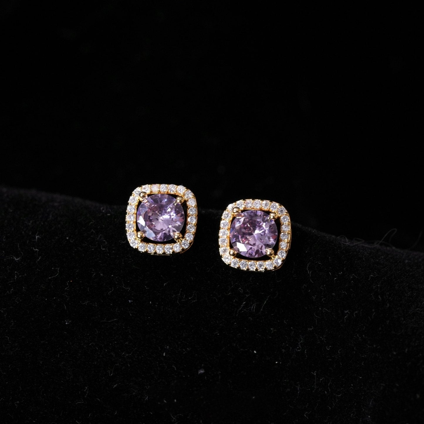 Angelica Amethyst Stud Earrings