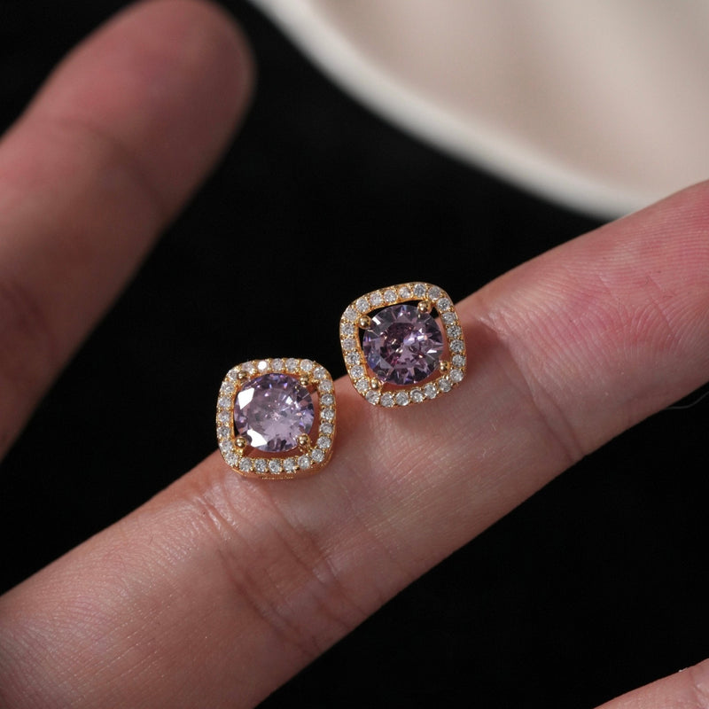 Angelica Amethyst Stud Earrings