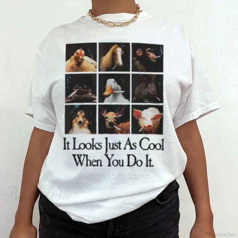 Animal Smoking Sarcastic Meme T-shirt