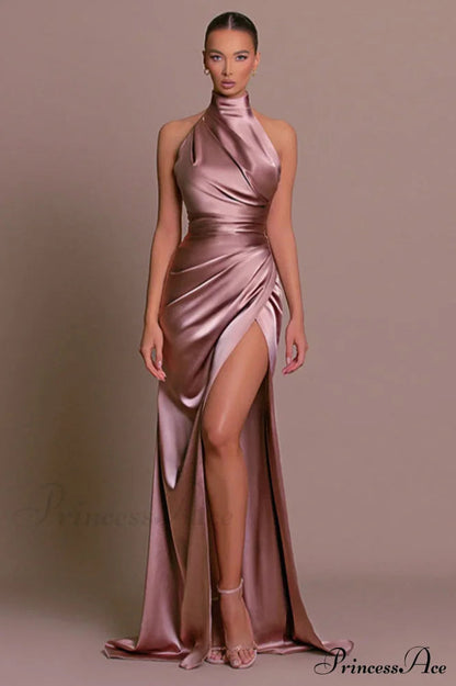 Anna Backless High Charming Spilt Maxi Dress