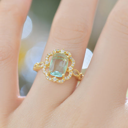 Aqua Fleur Royale Ring