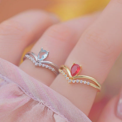 Aqua Tiara Ring