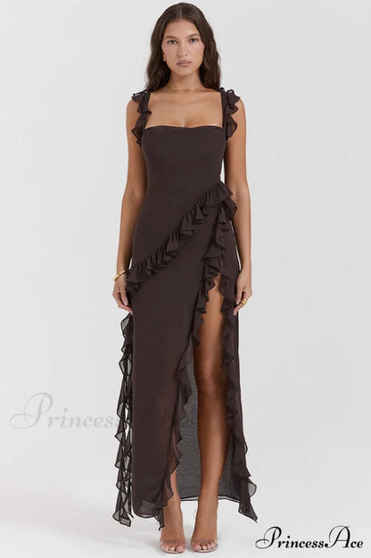 Ariel Cherry Stylish Pleated Maxi Dress