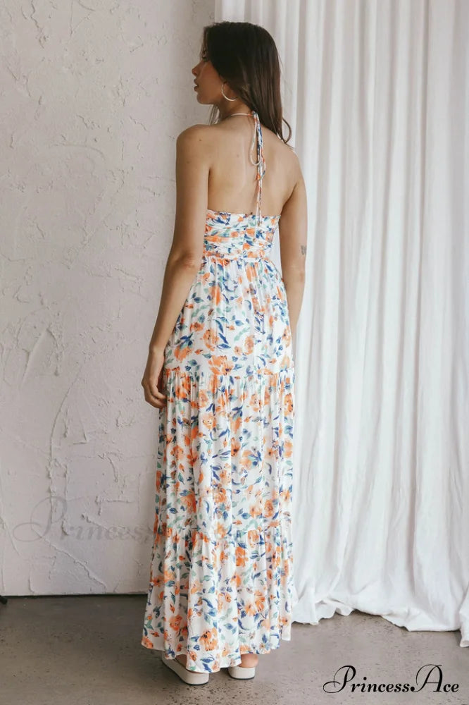 Asiah Halter Neck Maxi Dress