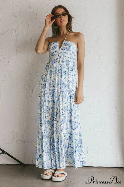 Asiah Halter Neck Maxi Dress