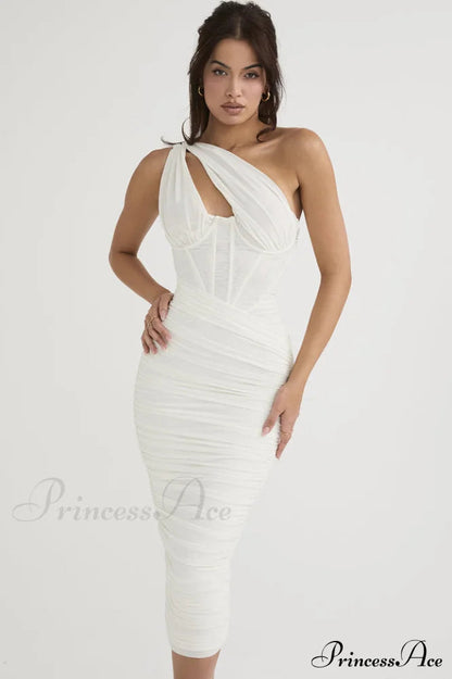 Asymmetric Cutout Stylish Midi Dress