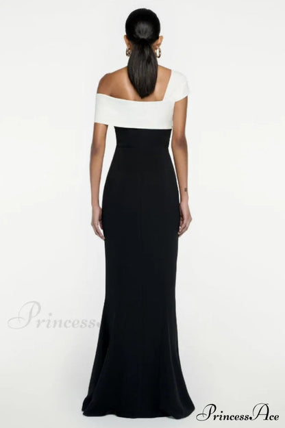 Asymmetric Off Stylish Shoulder Maxi Dress
