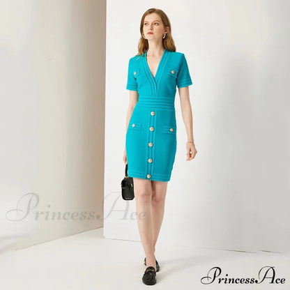 Aureta Knitted Stylish Mini Dress