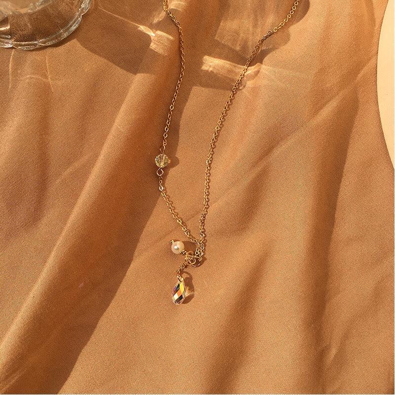 Austrian Crystal Pearl Necklace