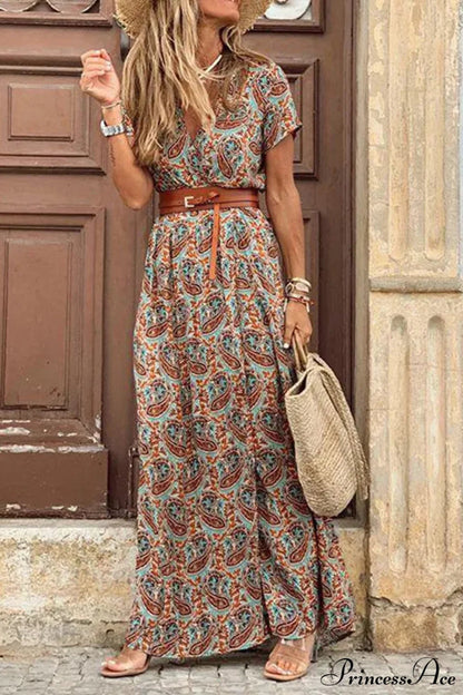 Autumn High Split Maxi Dress