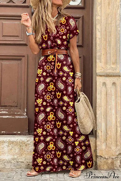 Autumn High Split Maxi Dress