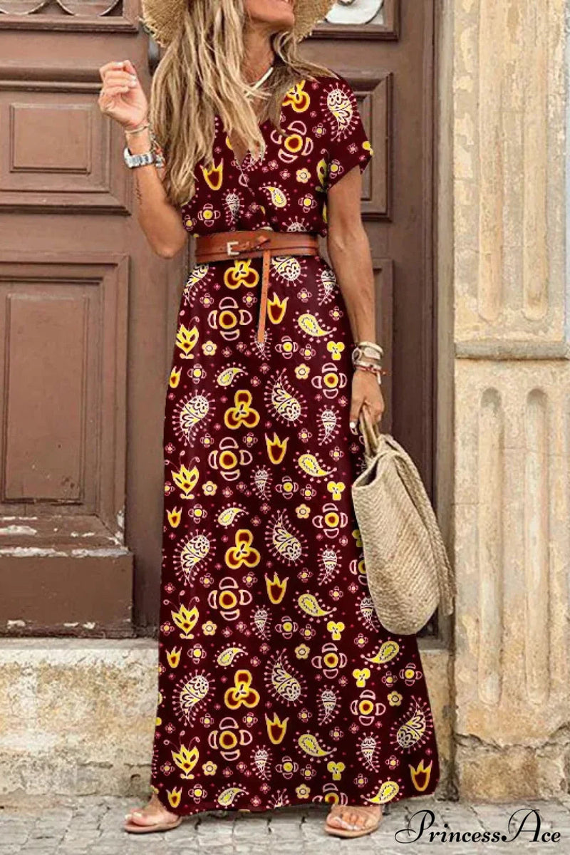 Autumn High Split Maxi Dress