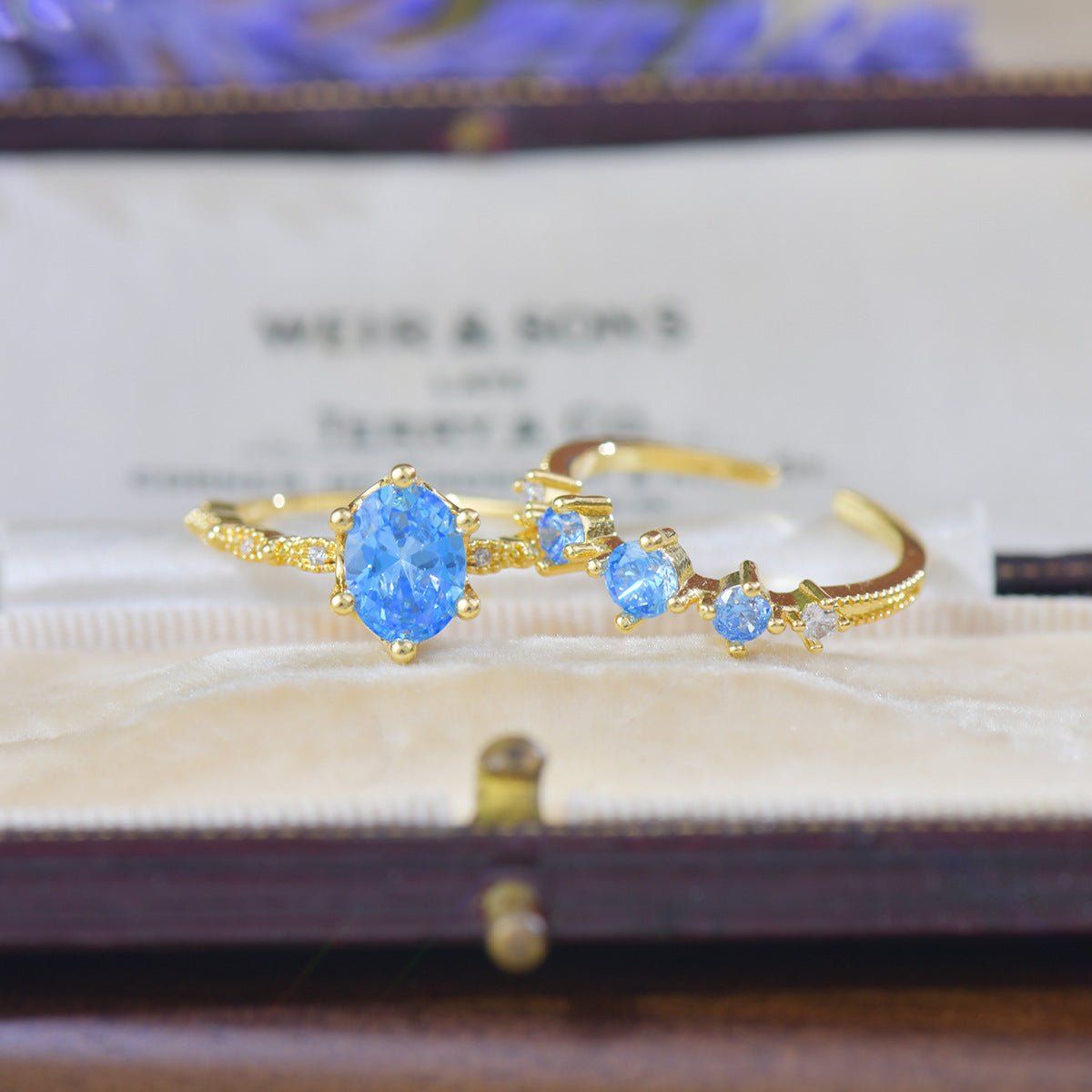Azure Oval Ring