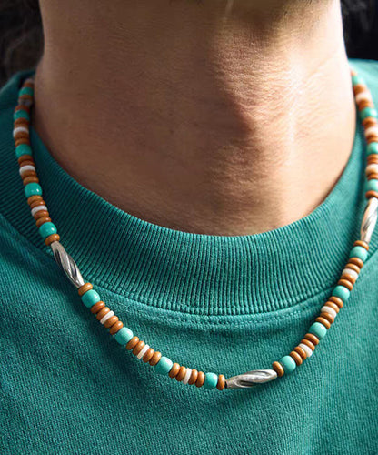 Rainbow Sterling Silver Beading Lariat Necklace