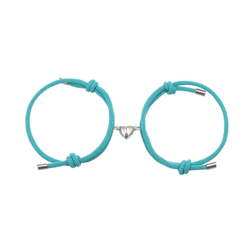 2pcs Love Magnetic Couple String Strength Bracelet