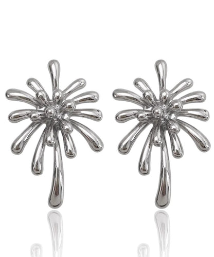 Fine Silk Copper Overgild Fireworks Stud Earrings