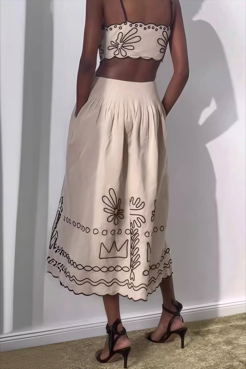 Embroidered Maxi Dress