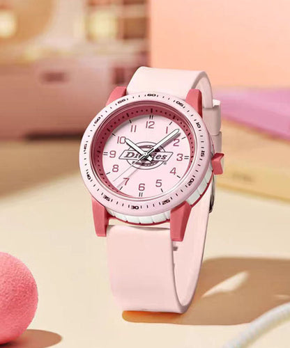 Diy Pink Silicone Rubber Quartz Movement Watches