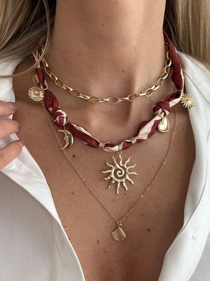Chains Geometric Layered Necklaces Accessories