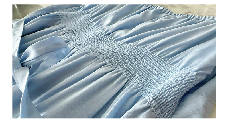 Sweet Blue Ruffled Maxi Dress Plus-size