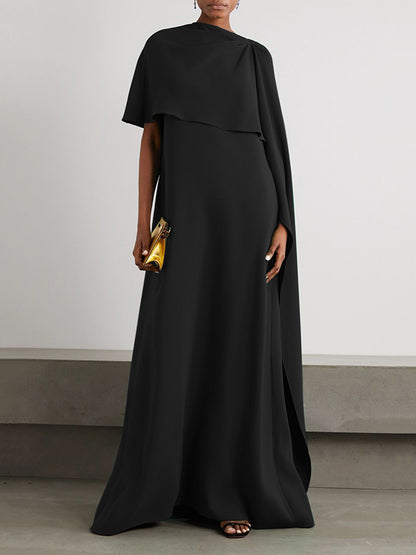 Loose Asymmetric Color Maxi Dresses