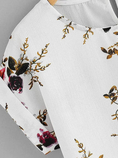 Summer Print Blouse Pullover O-neck Tee Tops Female ’s Short Sleeve Shirt Blusas Femininas Clothing