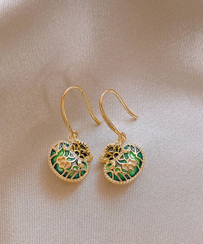 Diy Gold Copper Alloy Money Bag Tassel Drop Earrings