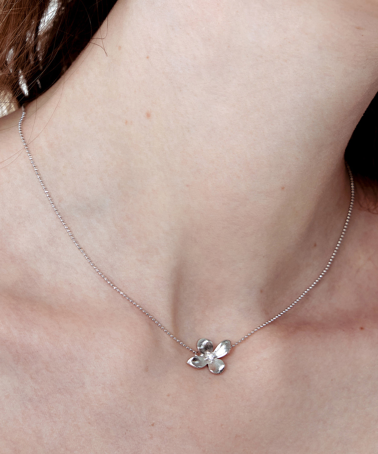 Small Round Bead Thread Copper Plated Small Pendant Fine Choker
