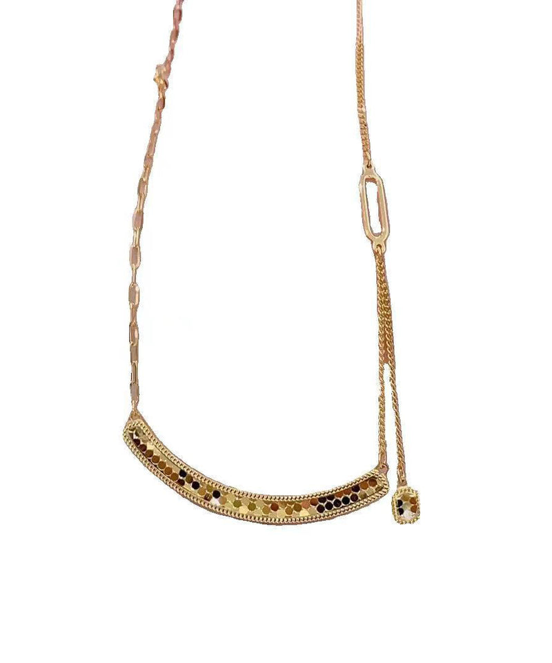 Gold Sterling Silver Overgild Fish Scale Smile Locket Necklace