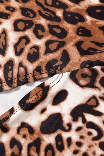 Leopard Print Backless Maxi Dress