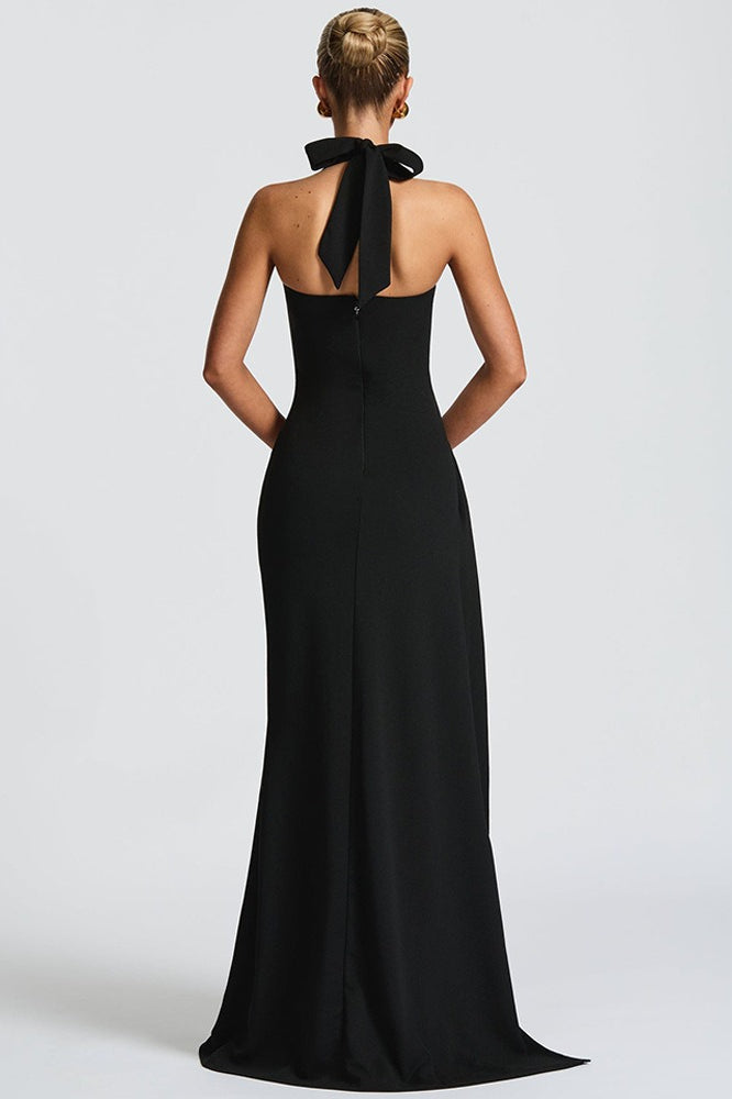 Backless High Slit Bodycon Maxi Dress
