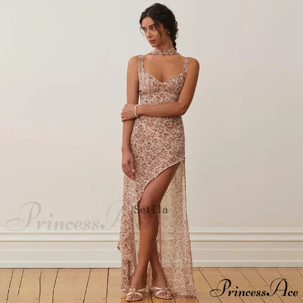 Backless Birthday Maxi Dress