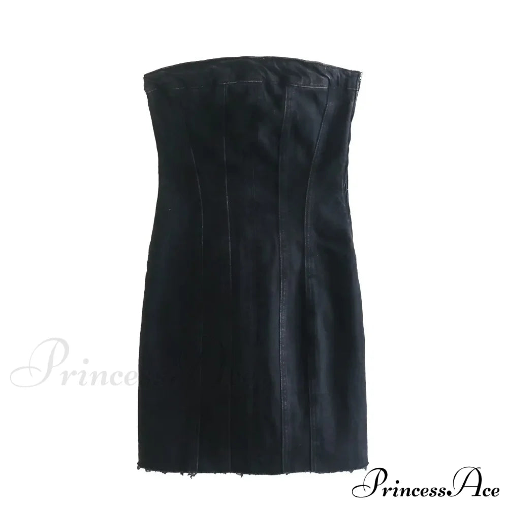 Backless Strapless Sleeveless Bodycon Mini Dress