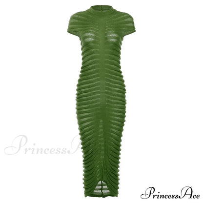 Backless V Neck Gown Maxi Dress