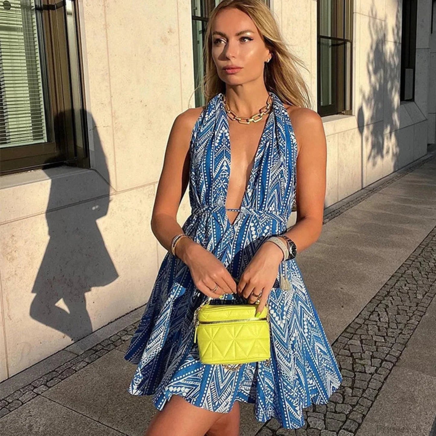 Bandage Off-shoulder Mini Dress