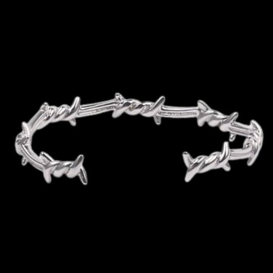 Barbed Wire Open Cuff Bracelet