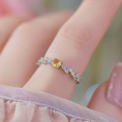 Citrine Poetry Ring