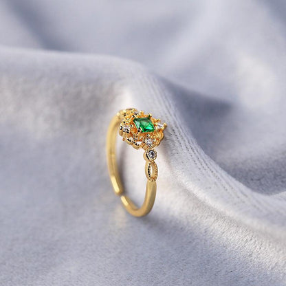 Baroque Emerald Ring
