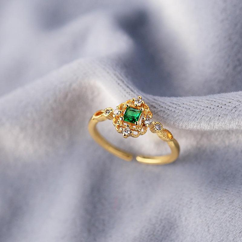 Baroque Emerald Ring