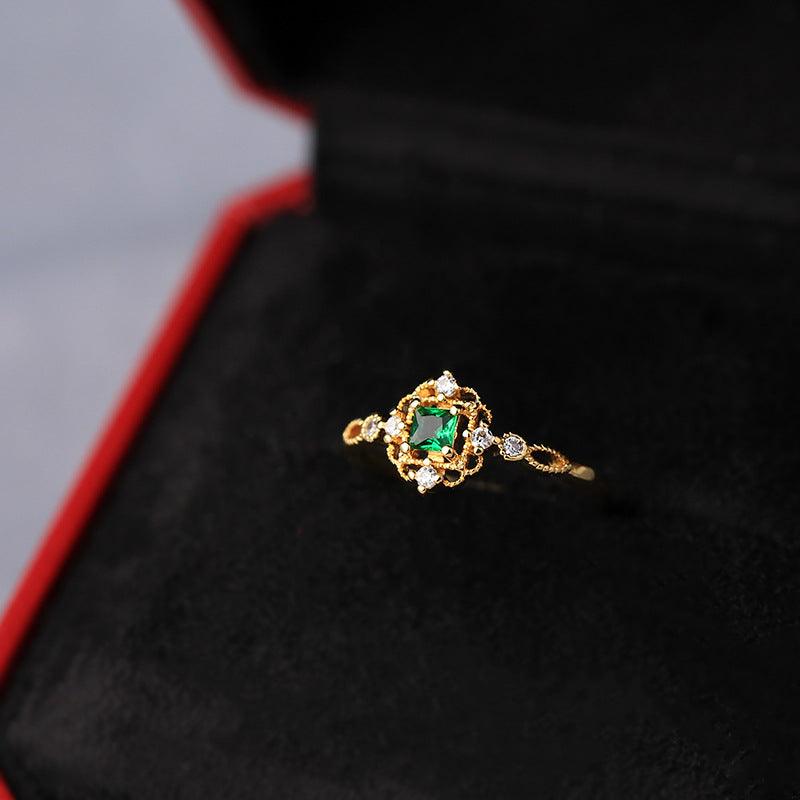 Baroque Emerald Ring