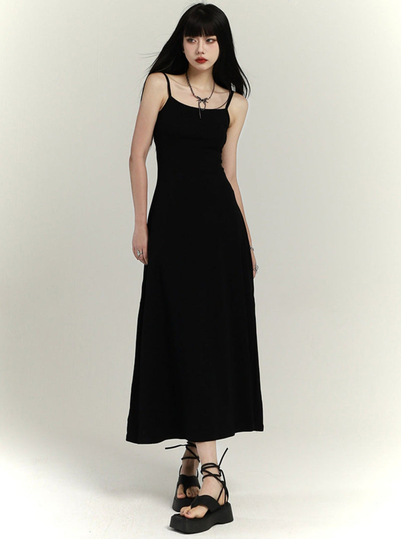 Slim Waist Hip-covering Slip Dress