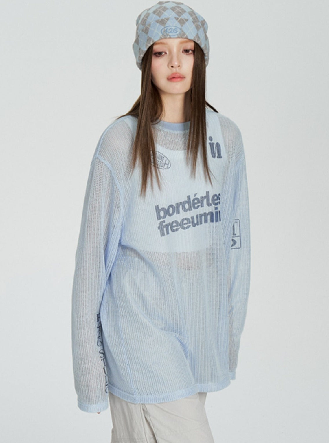 T-shirt With Hollow Letter Print