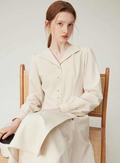 Bishop Sleeve Coat Dress