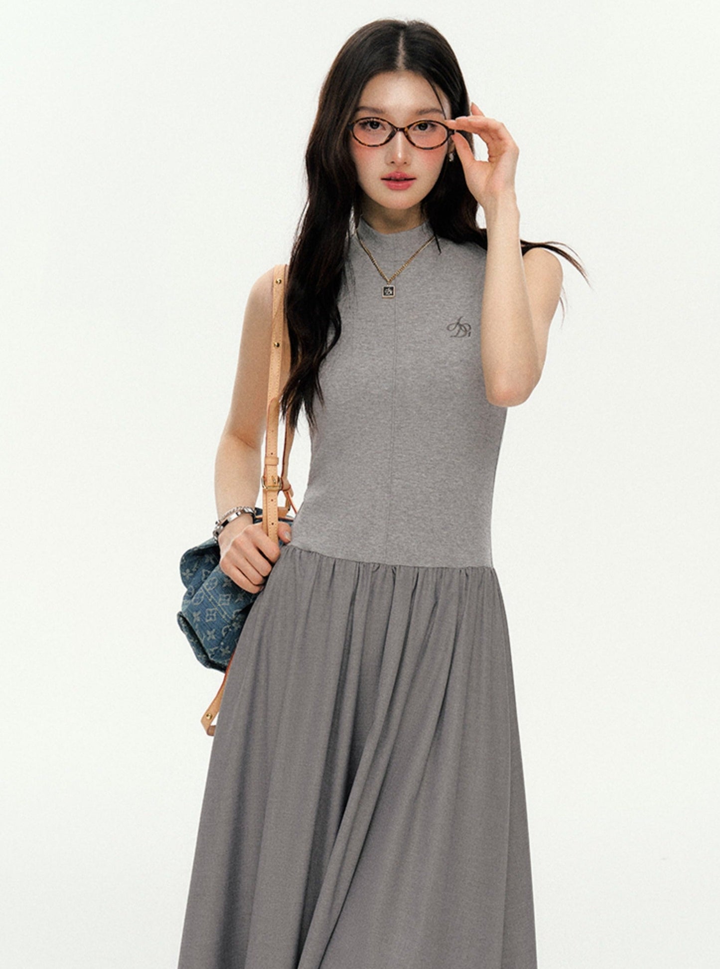 Contrast Maxi Dress