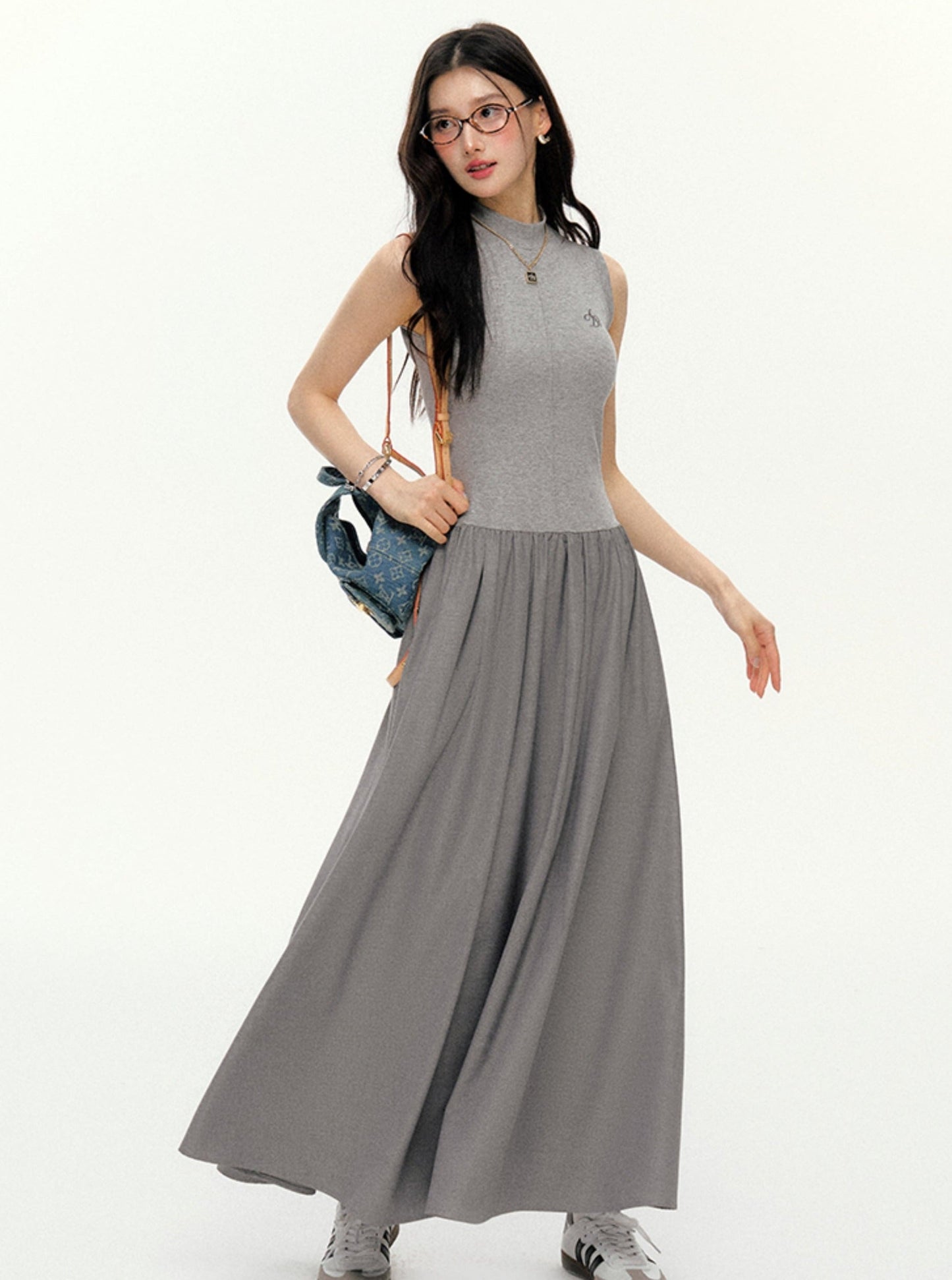 Contrast Maxi Dress